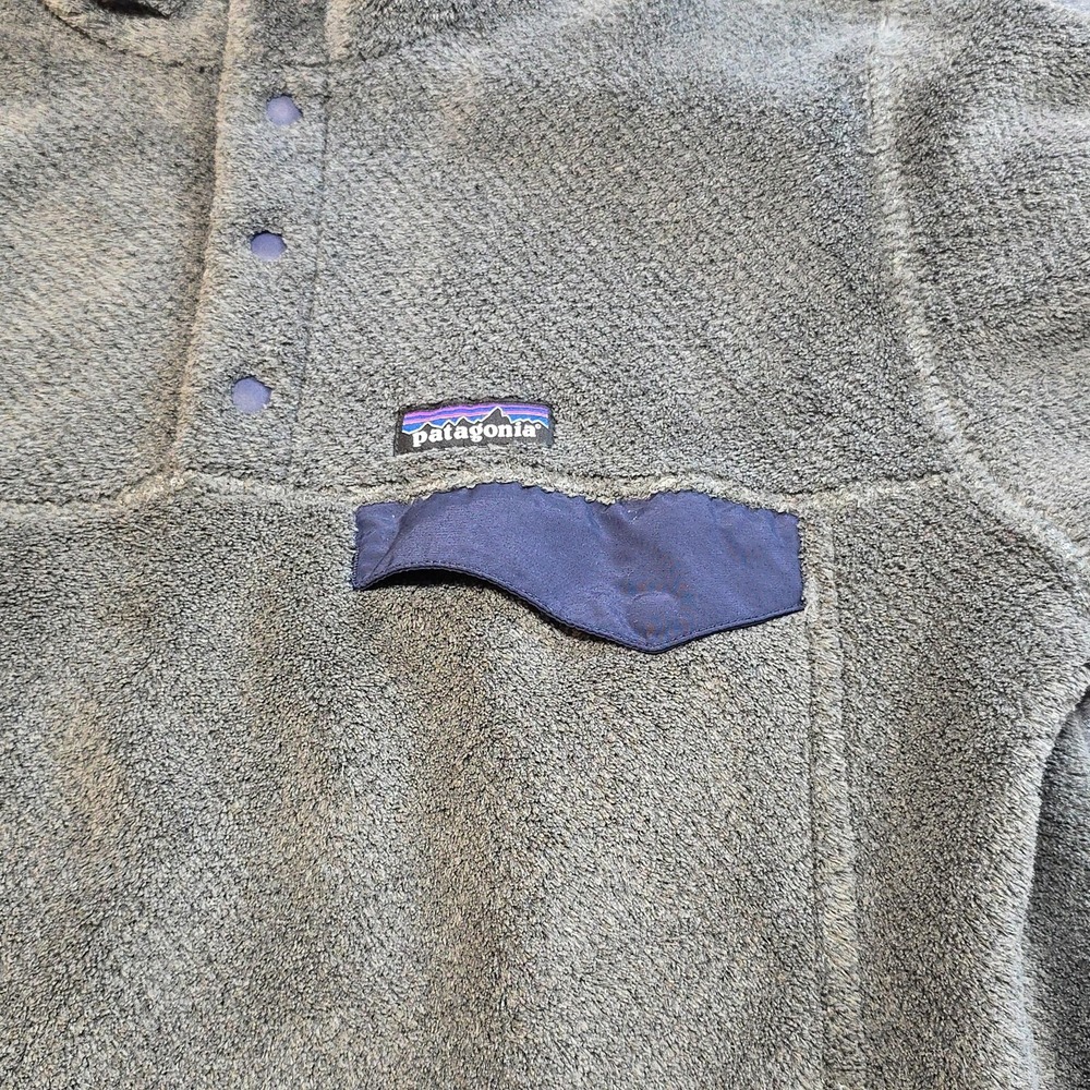 Patagonia Snap-T Fleece Jacket Mens Medium Gray Polartec Thermal Pro Pullover - Picture 2 of 11